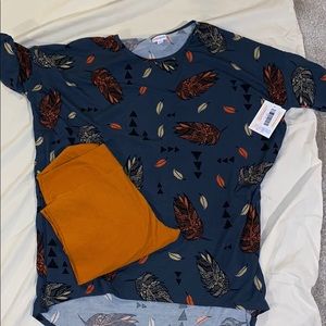 Irma top and mustard orange legging